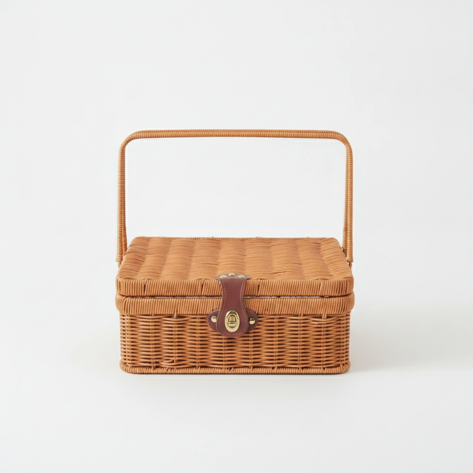 Woven Storage Bin Portable Plastic Rattan Storage Basket for Gift Presentation, Holiday Gifting