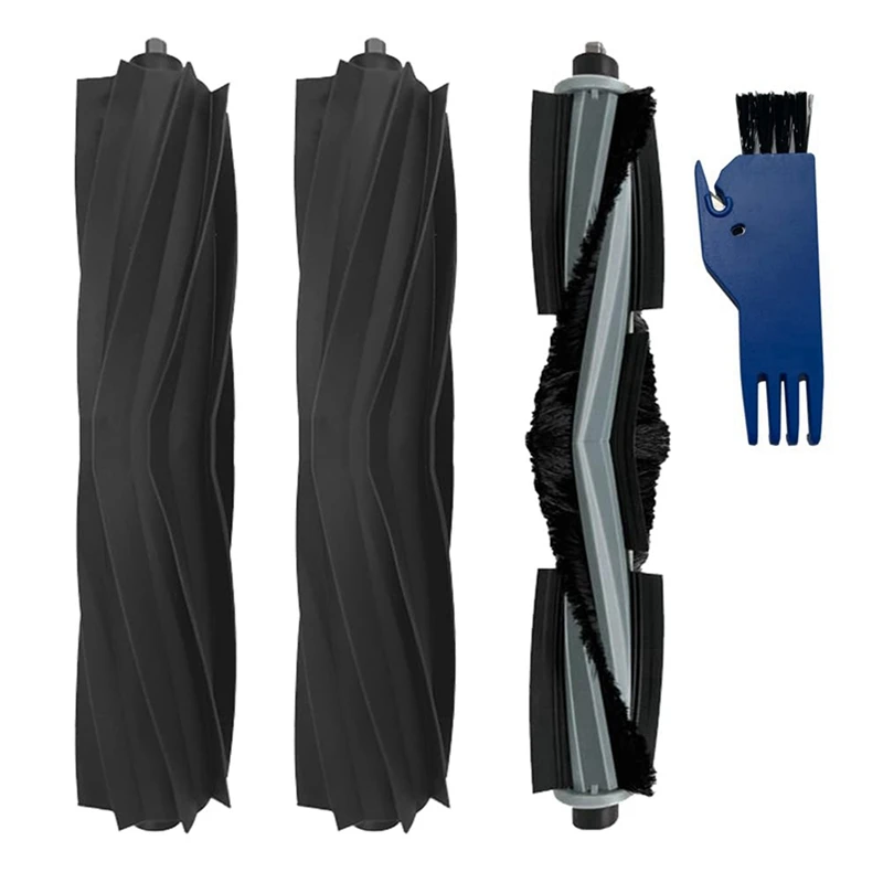 

HLZS-4-Piece Vacuum Cleaner Replacement Accessories For Ecovacs X2 Omni Vacuum Cleaner, Roller Brush Main Brush