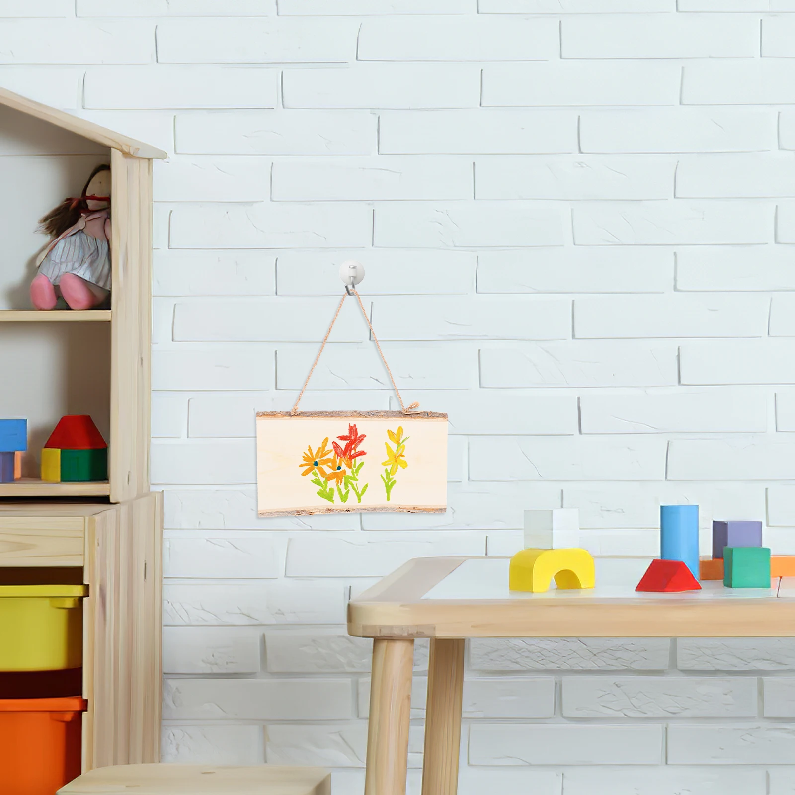 Panneau d'affichage mural en bois, matériaux décoratifs créatifs, panneaux à lettres suspendus, autocollant pour enfants, maison, café, Bar, Restaurant, boutique, 2 pièces