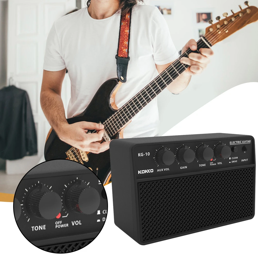 Mini Guitar Amp Electric Guitar Amplifier Mini Guitar Practice Speaker with 6.35mm Interface Guitar Amp for Daily Practice