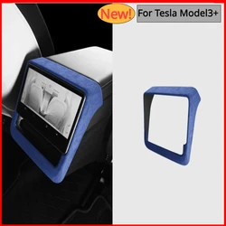 Per Tesla Model 3 + cornice per Display posteriore Alcantara camoscio fila posteriore cornice per schermo decorazione Cover nuovo Model3 Highland 2024 accessorio