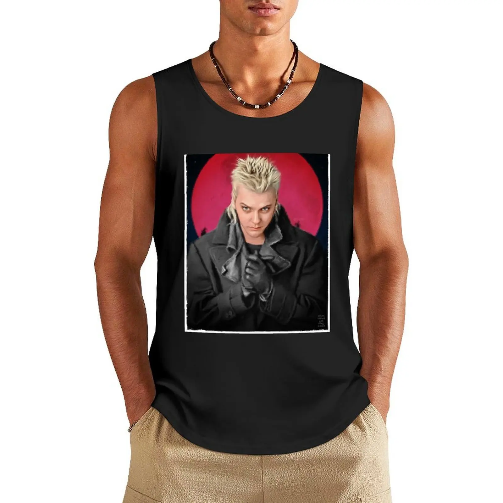 

The Lost Boys Blood Moon David Portrait Tank Top Men's clothes Clothing Man clothes for gym