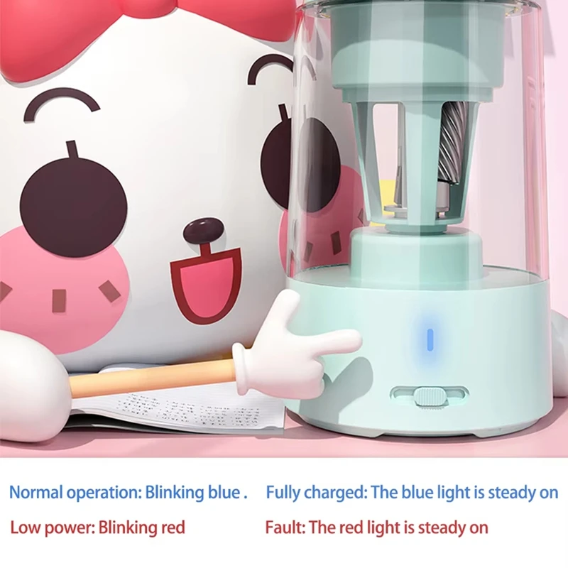 Automatic Electric Pencil Sharpener For Kids - Cartoon Design, Electric Rechargeable Pencil Sharpener