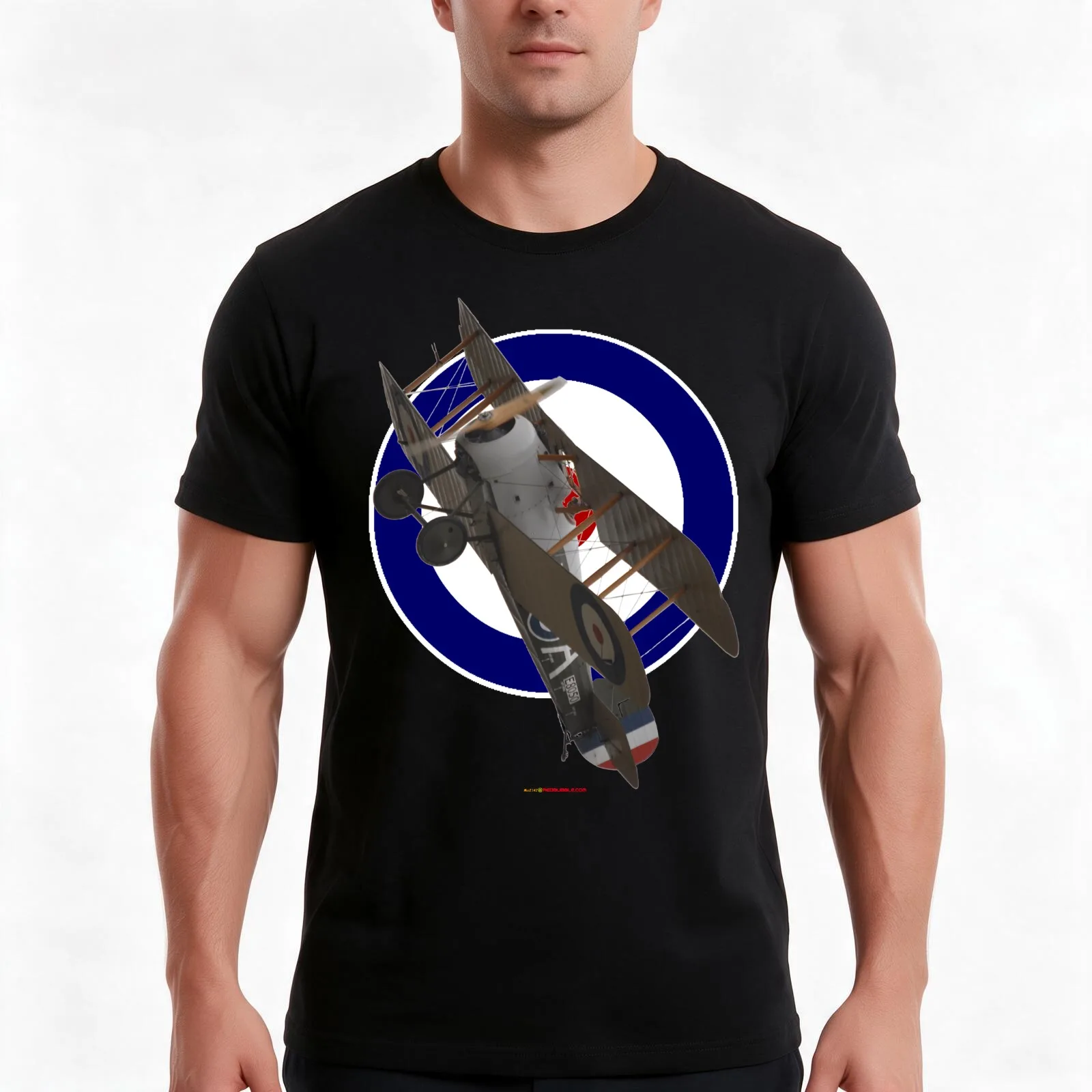 WW1 RAF Roundel Sopwith Snipe E8050 Design T-Shirt Summer Casual Cotton Tee Oversized Streetwear Tops Vintage Graphic Print
