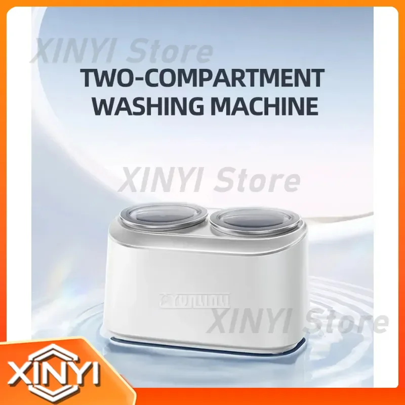 Double Barrel Clothes Washer for Underwear Socks Automatic Mini Washing Machine for Household Use Tanque De Lavar Roupa