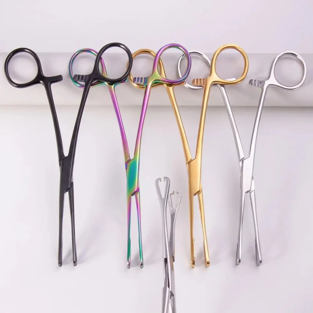 

Body Jewelry Tool Stainless Steel Piercing Clamp Body Piercing Puncture Tool Disposable Professional Tool Piercing Tools