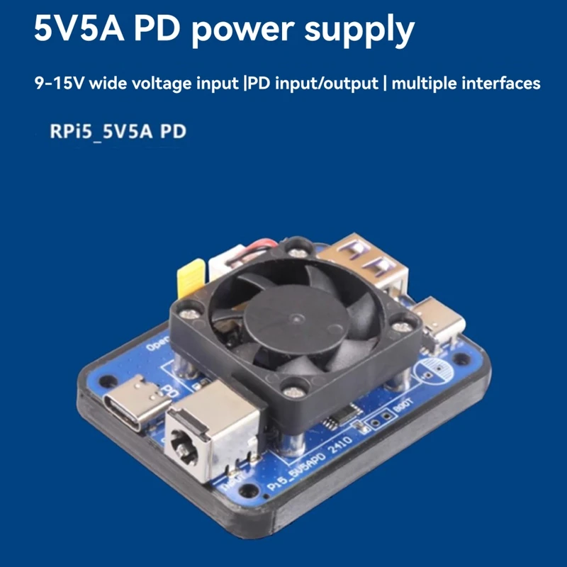 

For 5 PD Power Supply Module Dual 5V5A Outputs Wide Voltage Input Support PD Input Supports Devices-ABVP