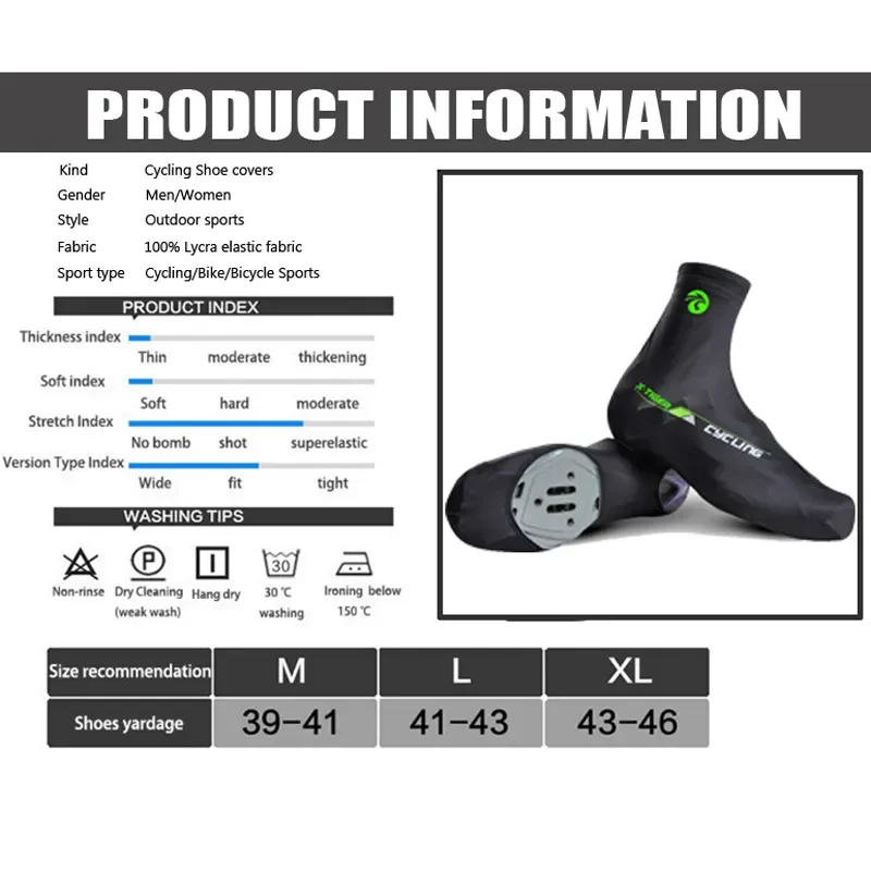 X-TIGER Cycling Shoe Cover Winter Thermal Fleece MTB Bicycle Overshoes Women Men Road Racing Bike Shoes Cover