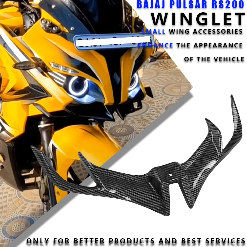 For BAJAJ PULSAR RS200 Front Fairing Winglets Wing Aerodynamic Protection Guard Cover Motorcycle Parts