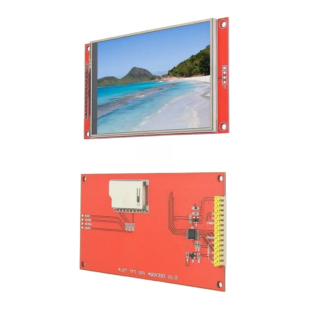 For SPI-Driven 4.0 Inch LCD Touch Module 480x320 Resolution with For SD Card Slot for Custom HMI and Control Panels