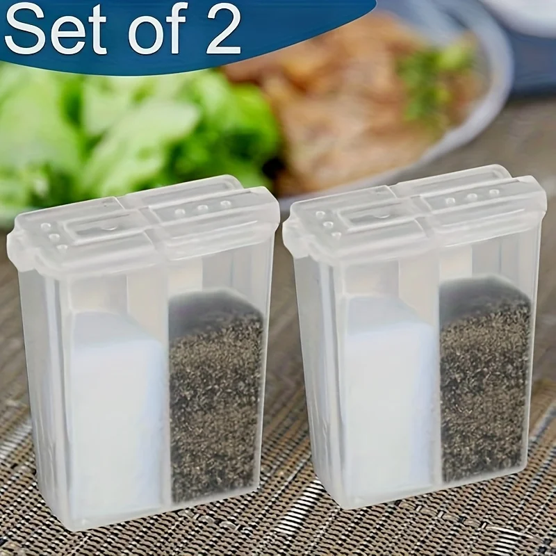 

12-Piece Mini Salt and Pepper Shakers - Clear Plastic Picnic BBQ Seasoning Jars with Lids for Travel