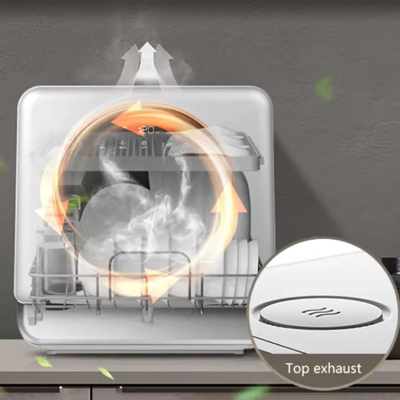 Elétrica automática inteligente mini máquina de lavar louça compacta bancada elétrica máquina de lavar louça mesa gaveta máquina de lavar louça do agregado familiar