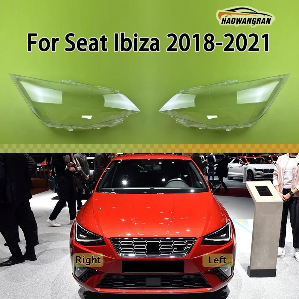 

For Seat Ibiza 2018 2019 2020 2021 Car Front Headlight Cover Headlamp Lampshade Lampcover Head Lamp light Covers Lens Shell Caps