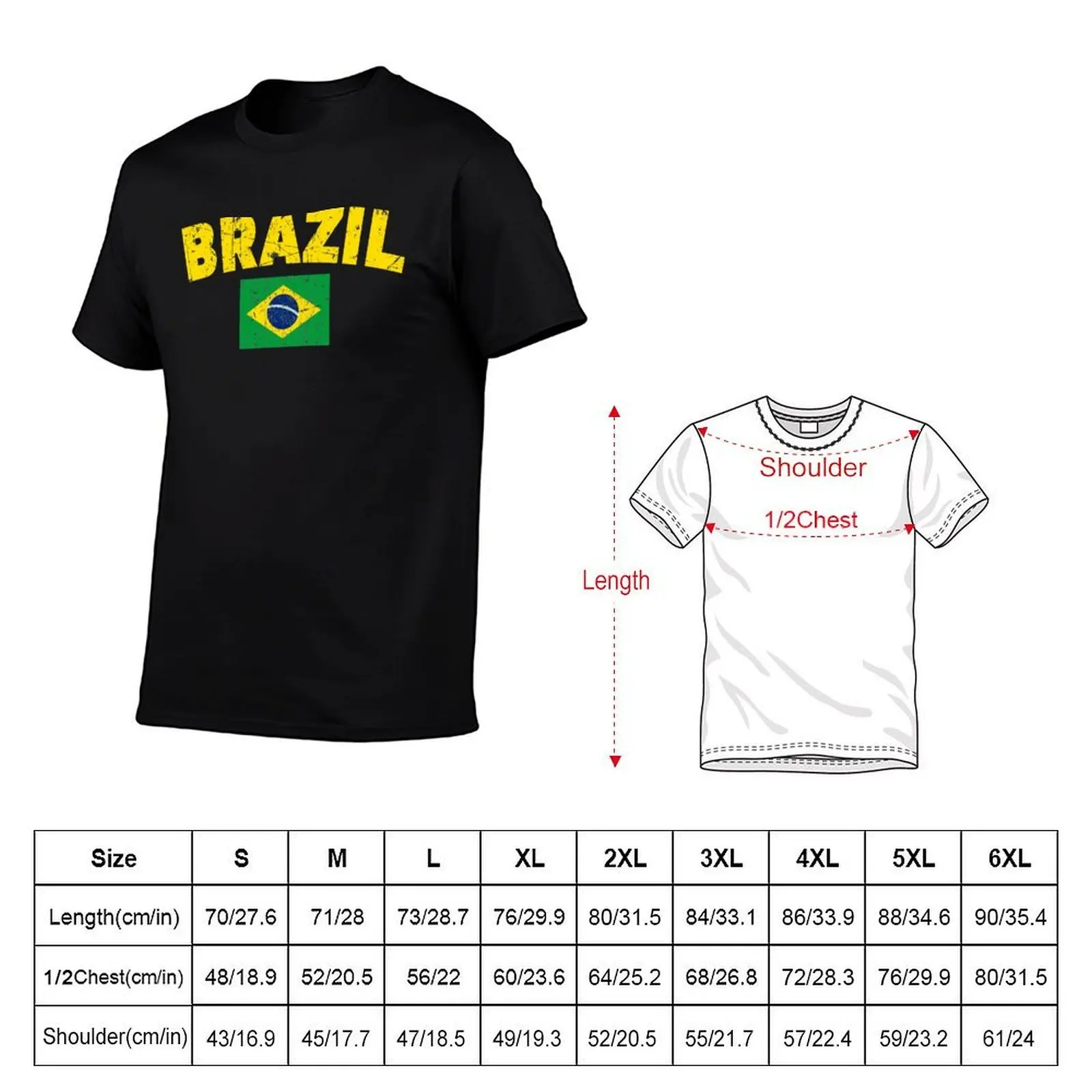 Brazil Soccer Team Fan Football Brazilian Flag 2022 T-Shirt Basic Simple Casual Short Sleeve Tee