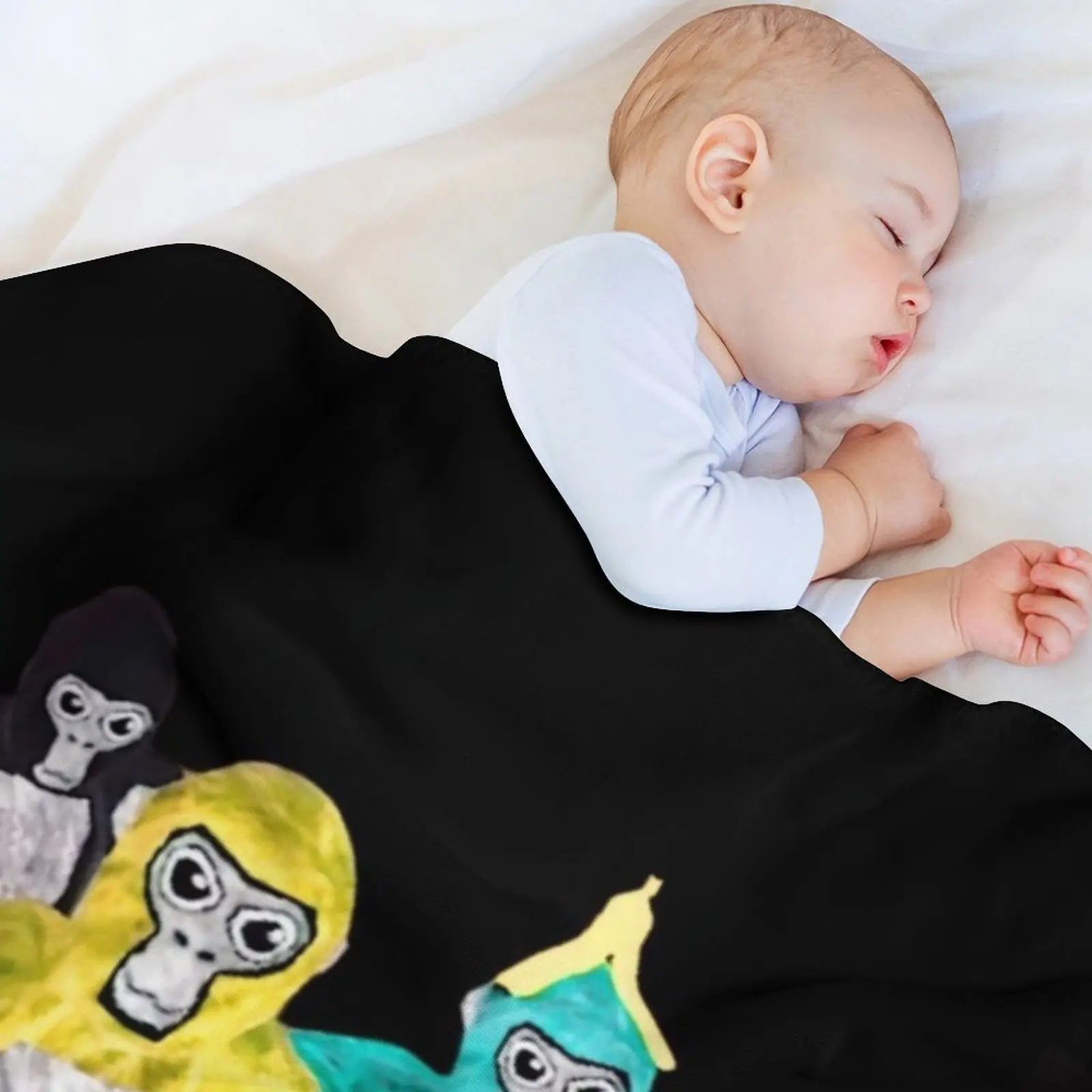 Me and my Friends Forever! - Gorilla Tag Here Banana Throw Blanket Luxurious Soft Fuzzy Blanket for Sofa Bed view 3