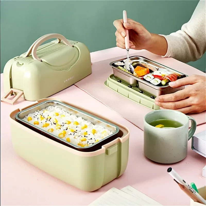 

High-End Luxury Rechargeable Heating Multifunctional Double-Layer Rechargeable Insulated Lunch Box Hot Food Artifact