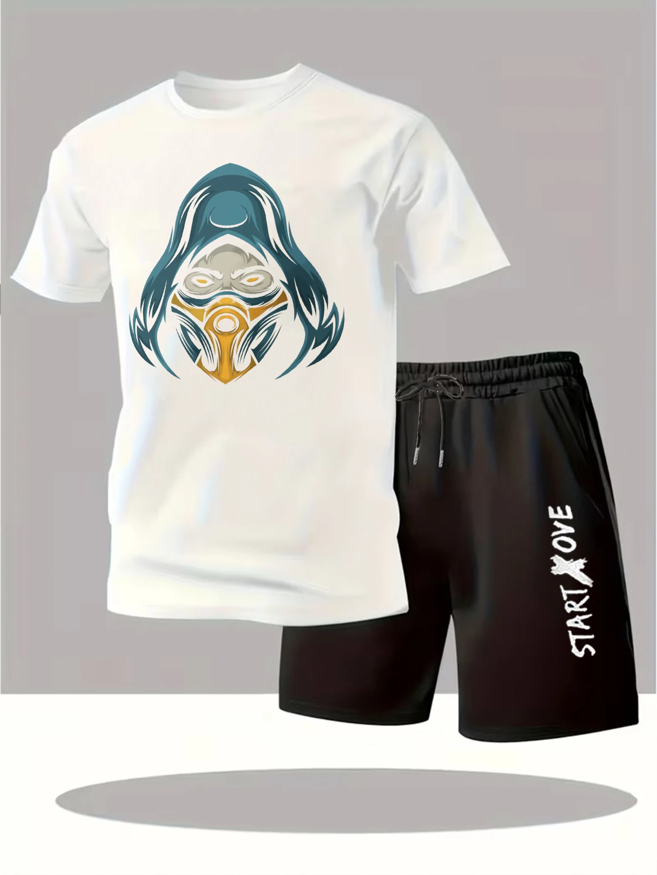 Men's sets 2025 New Fashion men's suits Short sleeve drip clothing Suit for man Men's sweatshirt set Printed Graphic sweat suit