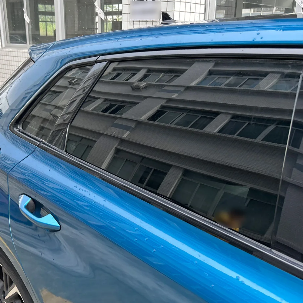 Glossy Black PVC Car Window Decorative Strip Sticker For Audi A3 8Y 2021-2025 hatchback Exterior Protection Accessory