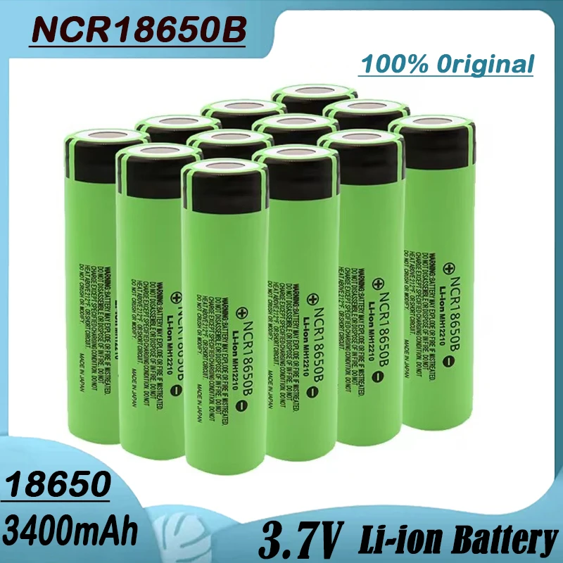 Brand New Original NCR18650 3400mAh 3.7V 34B Ncr18650b Lithium Rechargeable Battery for Microphone Screwdriver Flashlight Cells