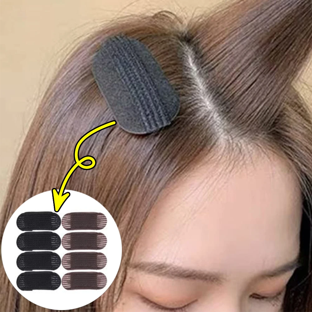 2PCS Puff Hair Head Cushion Invisible Fluffy Hair Pad Sponge Clip Bun Bump It Up Volume Hair Base For Women Girl Hair Accessory