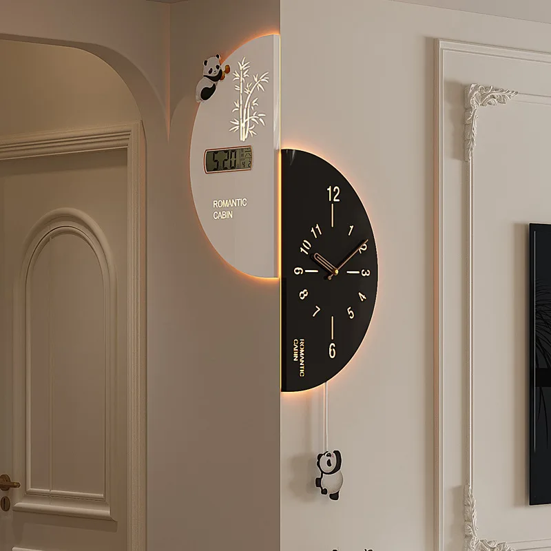 2025 New Double Sided Corner Wall Clock Home Living Room Modern Simple Corner Creative Clock Yang Corner Clock