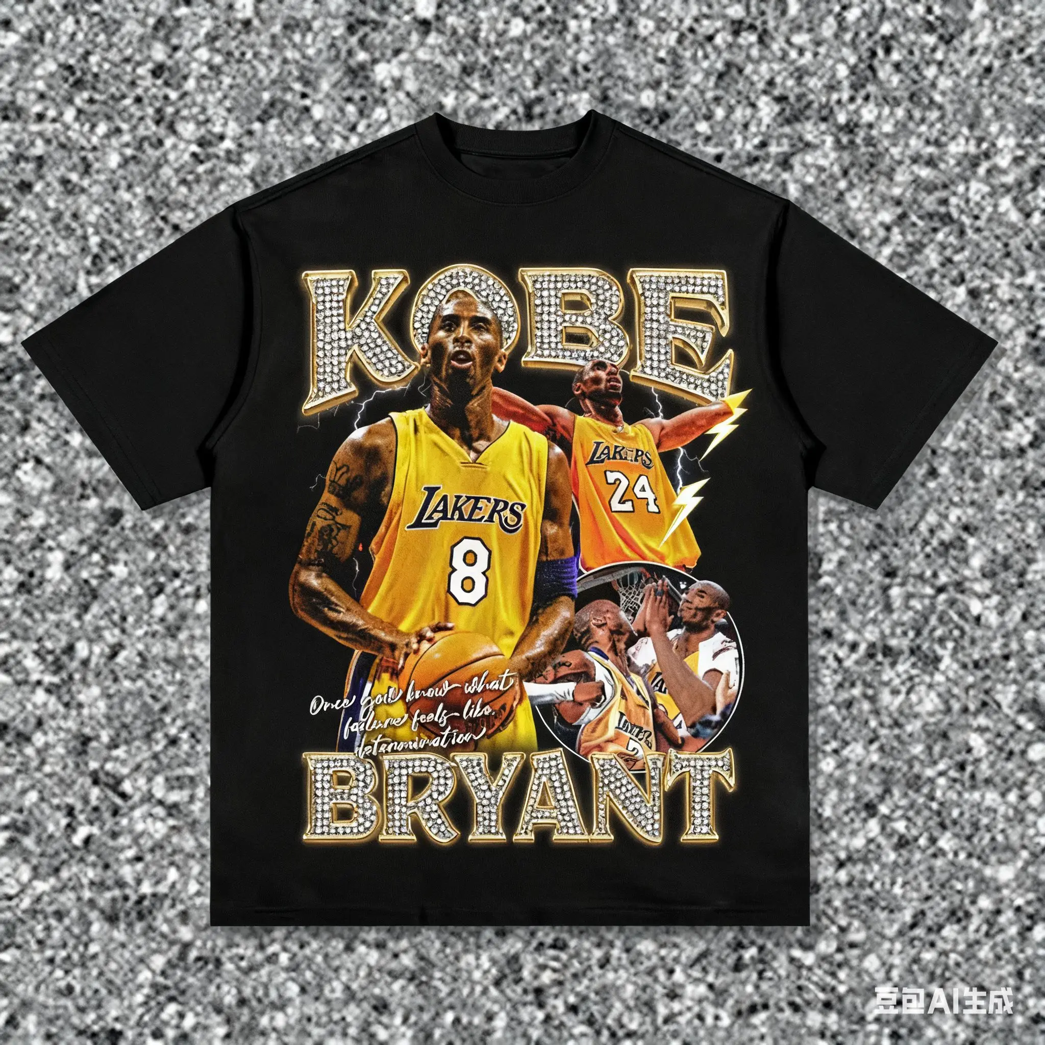 كوبي نجم كرة القدم الأمريكية تي شيرت أوم جديد الرجال الملابس قصيرة الأكمام الجولة الرقبة الطباعة البلوز تي شيرت ريترو 50408