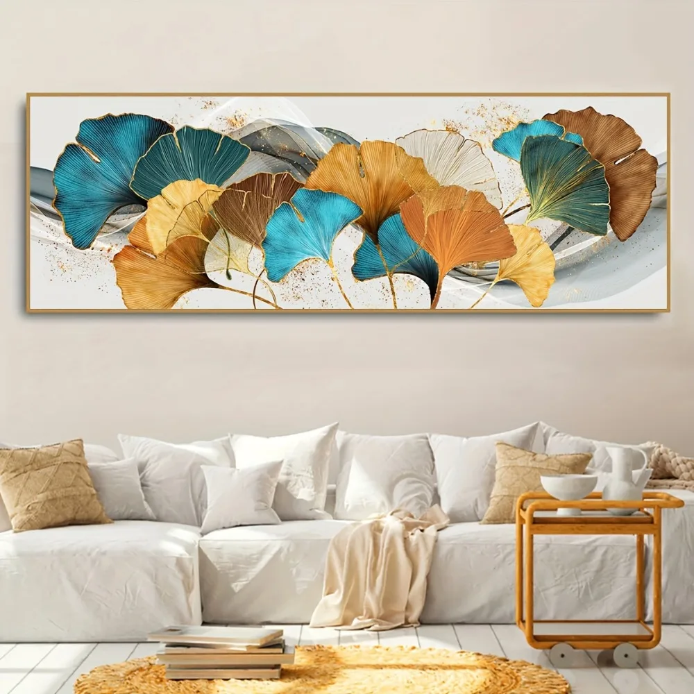 

1pc Landscape Wall Art Canvas Poster,Golden Ginkgo Biloba,Fashion Home Decor,Living Room,Wall Decor,Printing,Artwork,Frameless