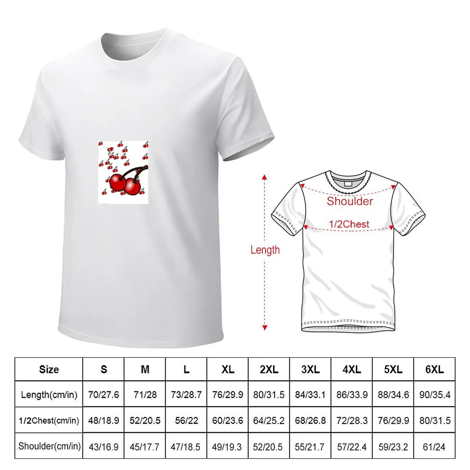 Cherry Patterns T-shirt korean fashion sublime new edition t shirts for men