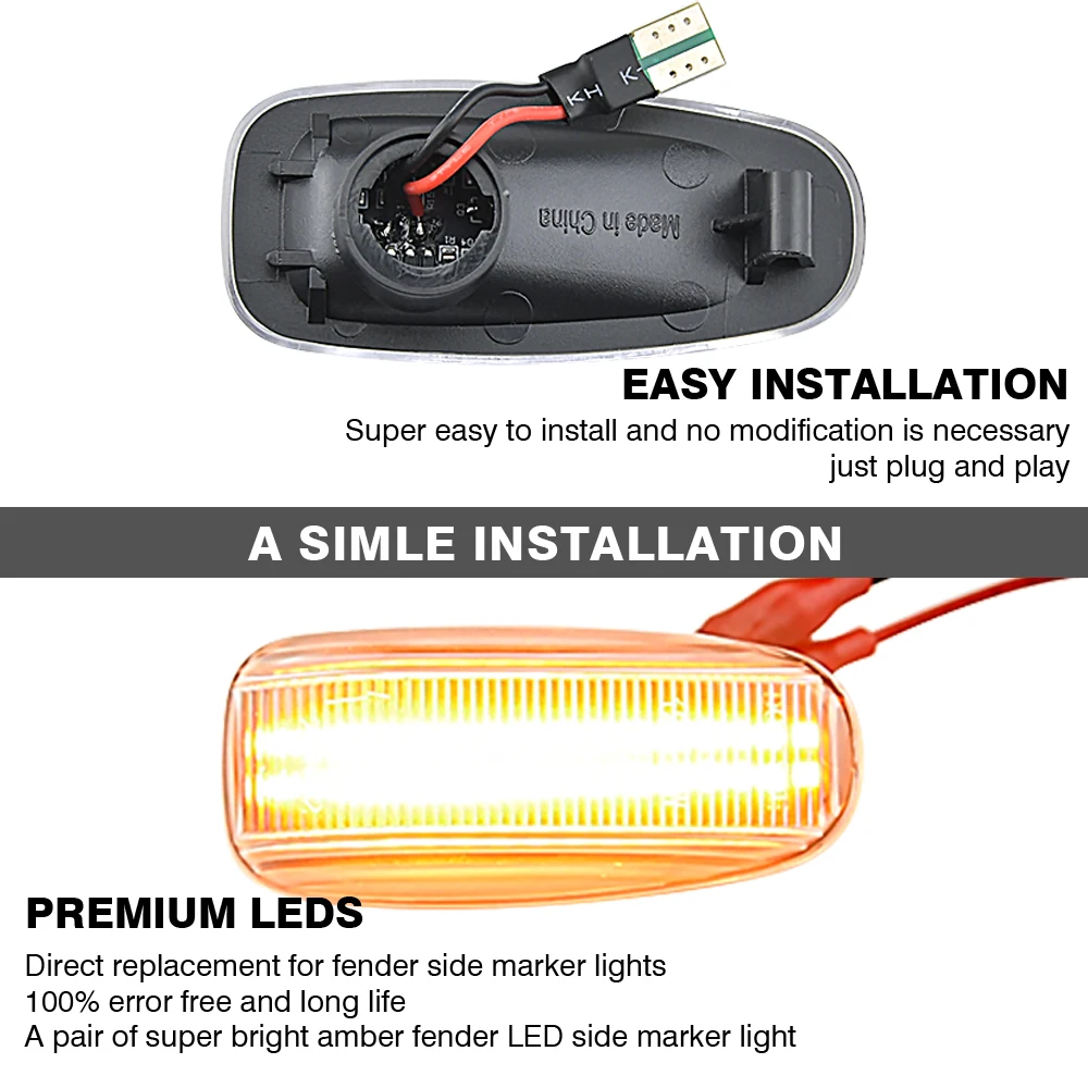 For Mercedes Benz Sprinter W901 902 903 904 905 W210 S210 W A C 208 W414 W670 LED Side Marker Lamp Turn Signal Repeater Lights