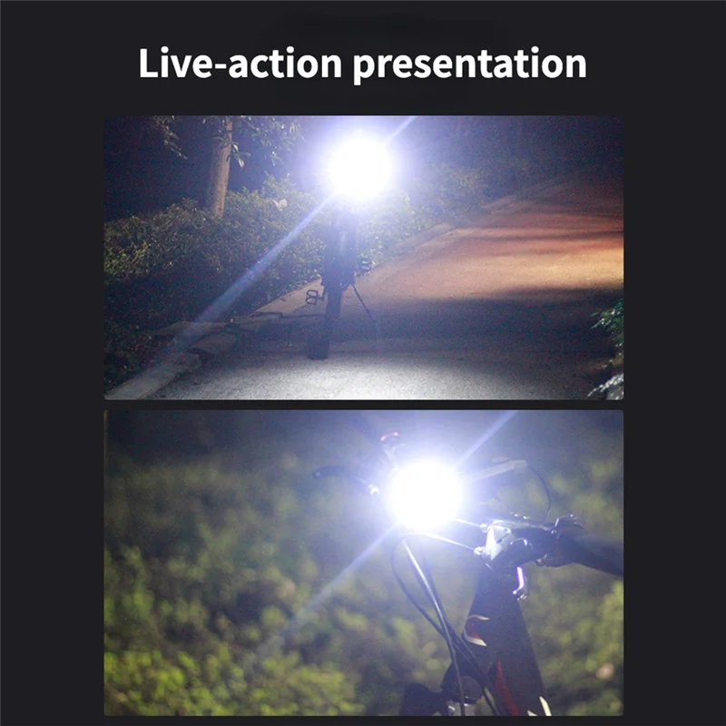 Bicycle Light USB Rechargeable MTB Road Front Back Headlight Lamp Power Bank Bike Flashlight Cycling Accessories