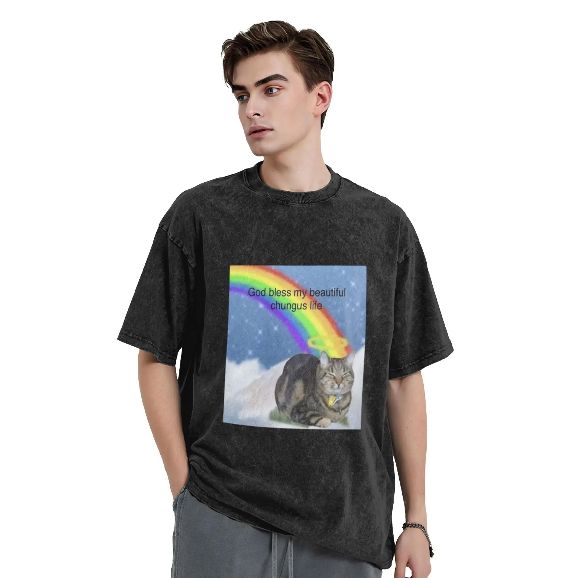 God bless my beautiful chungus life Unique Comfort A T-Shirt Oversized Short Sleeve Men's Women's Cotton Tees Tops