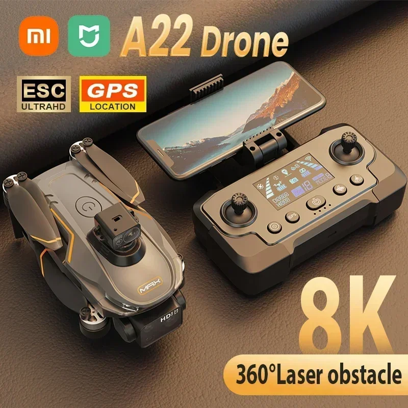 Xiaomi Mijia New A22 GPS Drone 8K 5G double Camera HD Aerial Photography WIFI Optical Localization Obstacle Avoidance Drone Toy