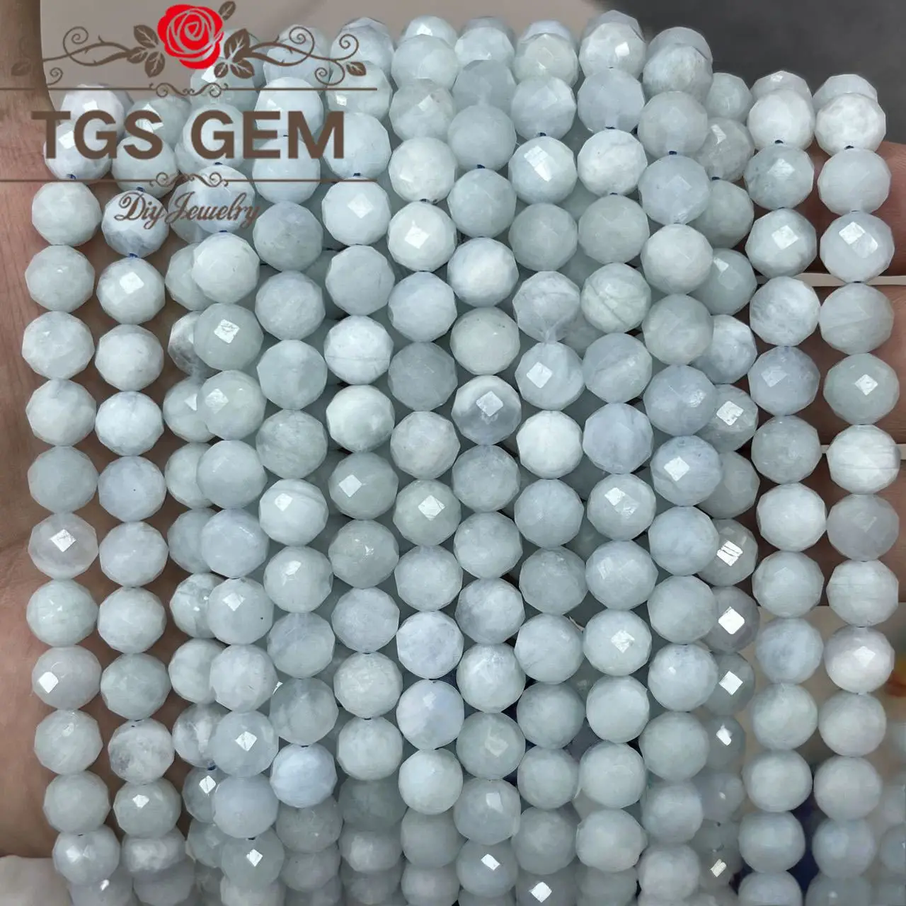 

Оптовая продажа с фабрики, резьба, твердая огранка, круглые бусины, натуральный камень, ААА, аквамарин, маленькая огранка, круглые разбросанные бусины, ювелирные изделия своими руками, хит продаж