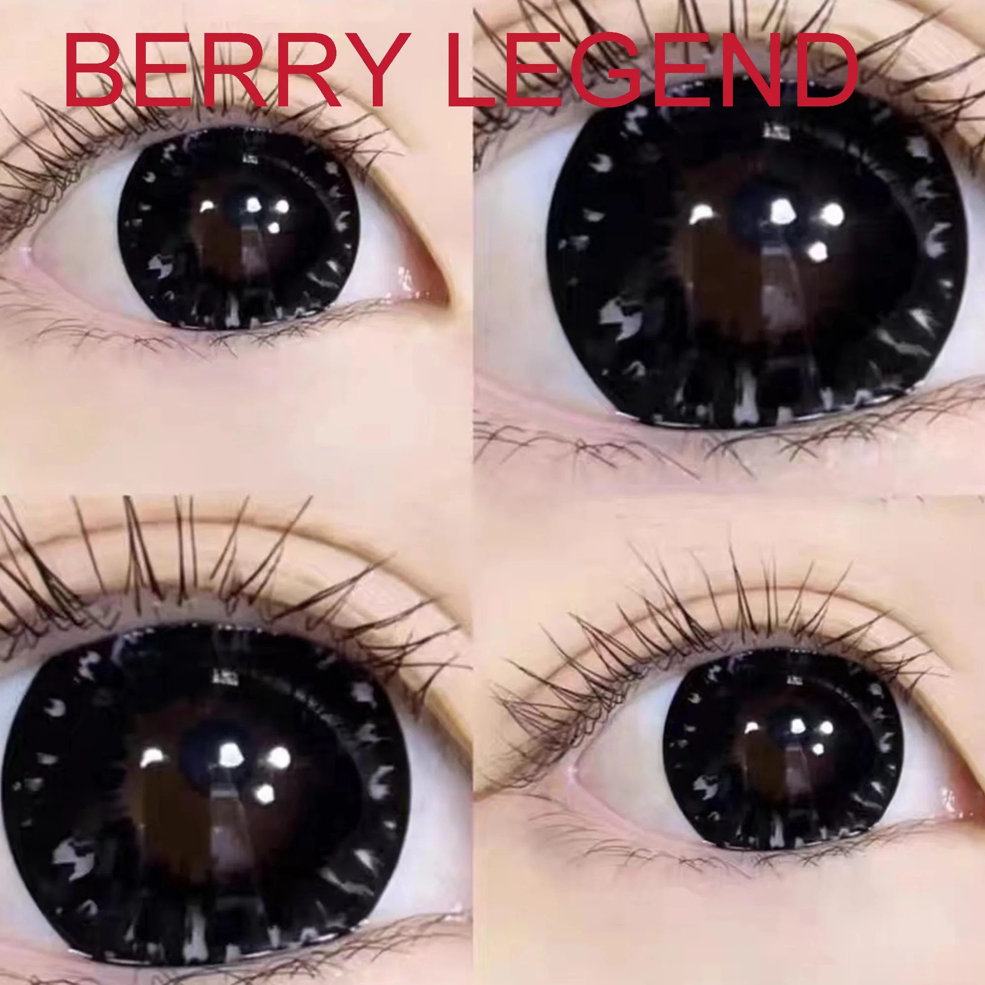 14.50mm Soft Contacts Lenses for Eye Color Change with Power Dolly Eyewear Accessories lentes de contacto Berry Legend Black