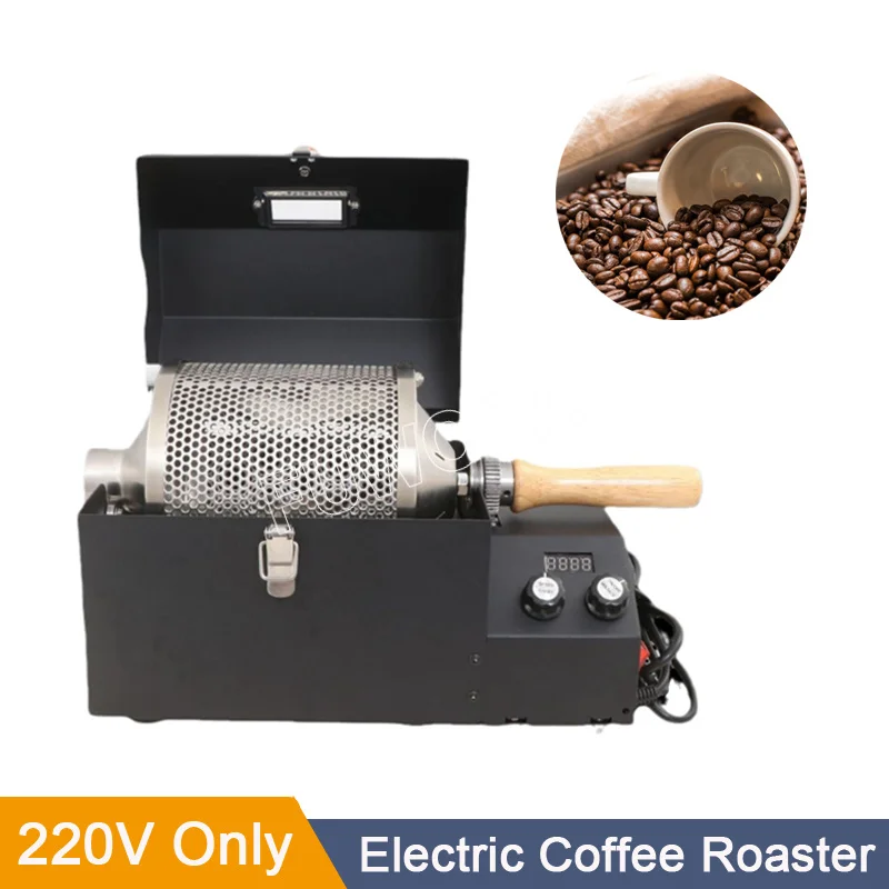 Household Roasting Machine With Baking Curve Grain Stainless Steel Or Quartz Glass 400g Electric Coffee Bean Roaster