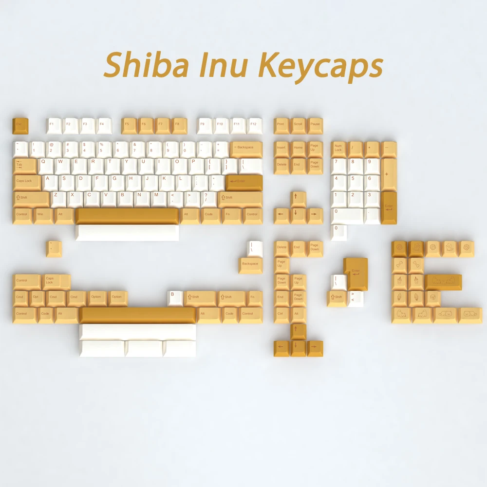 

PBT Shiba Inu Keycaps Set 167Keys Cherry Profile KeyCap Dye Sublimation Mechanical Keyboard Keycap ISO Enter 2.25U 2.75U Shift