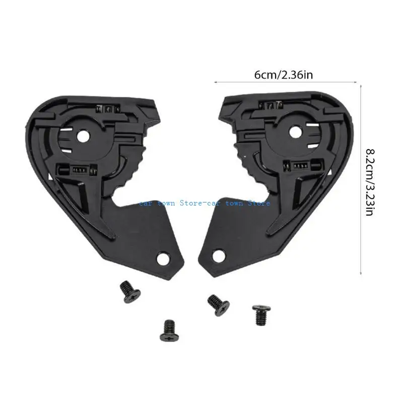 RXJE 1 Pair Helmets Basors Base Plate مع خوذات الدراجات النارية المسمار تواجه قاعدة جائزة الزجاج الأمامي لـ JHM-802 ESACT