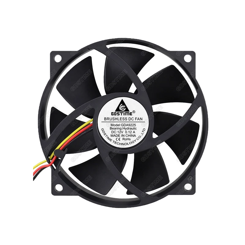 Gdstime 1PCS 9225 Runde DC Fan 12V Bürstenlosen Axial Computer CPU Kühler Lüfter 9cm 92mm x 25mm 3Pin2510