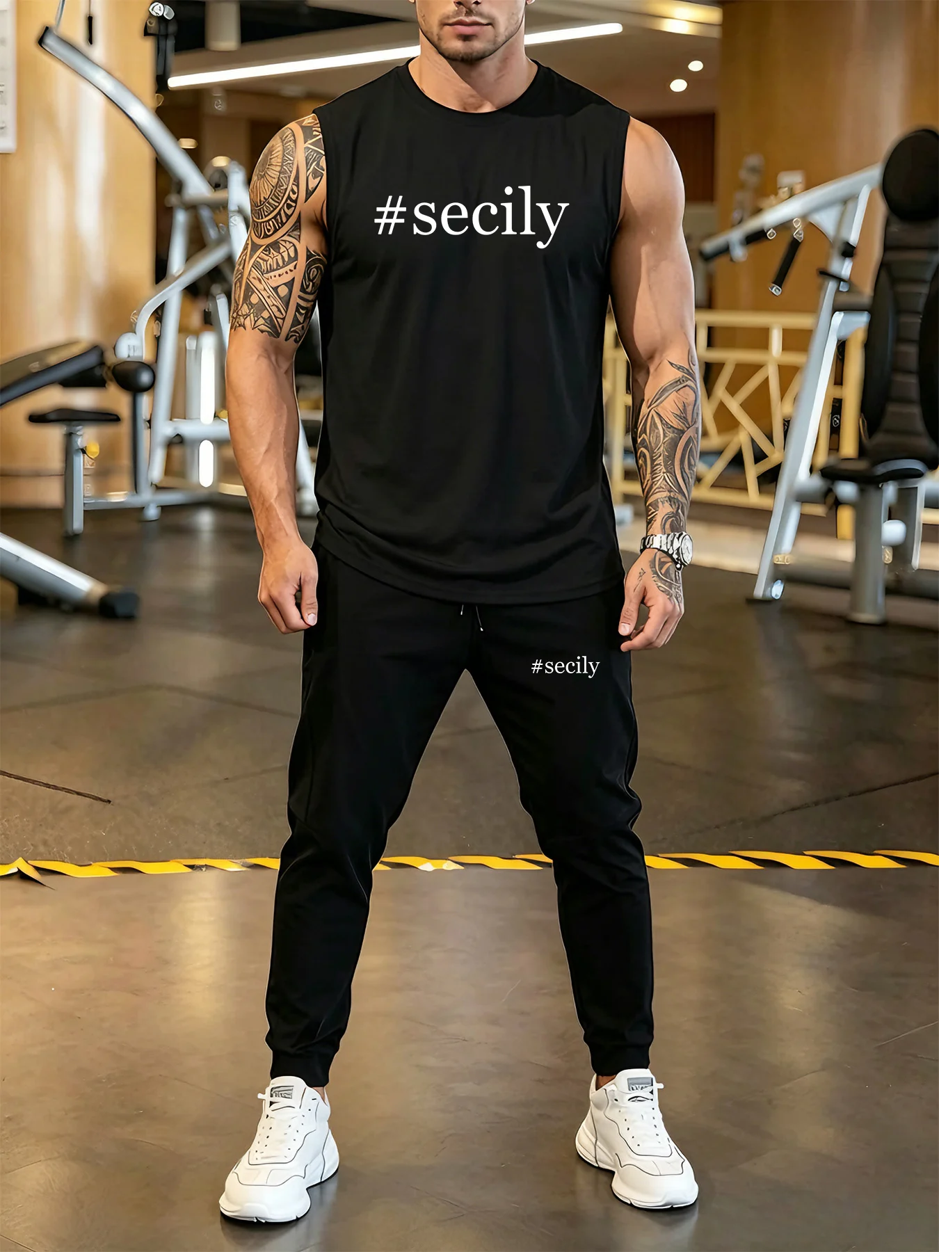 

Hot selling summer men's printed comfortable round neck T-shirt and pants set, outdoor fashion two-piece set