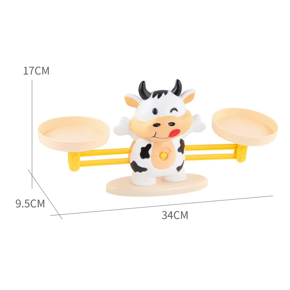 Fun Math Toys Cow Digital Math Balance Scale Toys Kid Educational Game