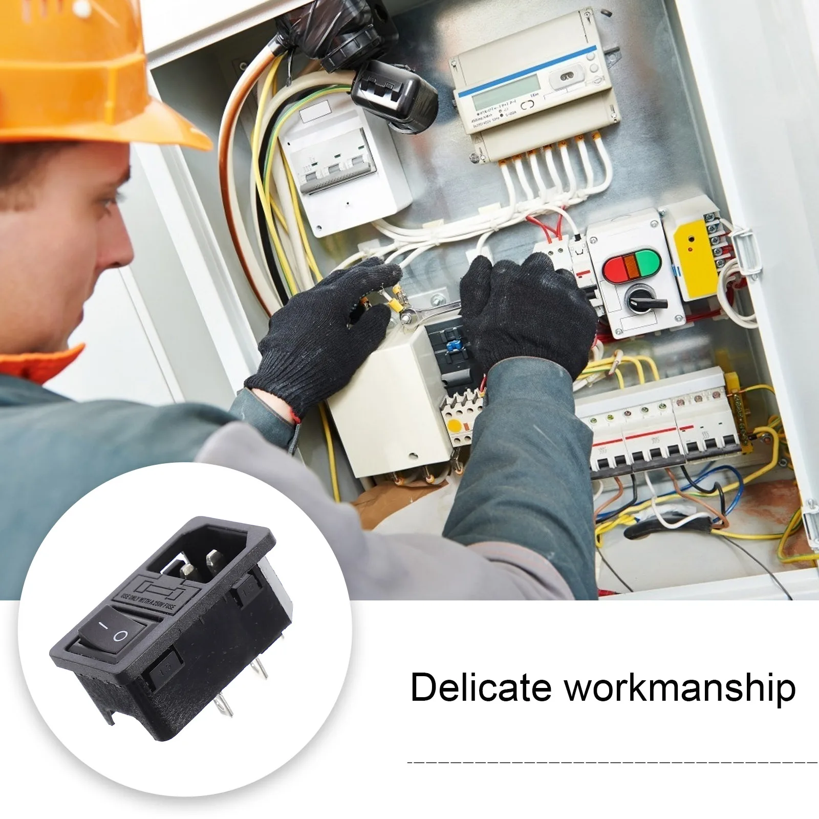 

2Pcs Plug Sockets Reliable Professional Ac Inlet Module Connectors Thick Texture Replacement Electrical Equipment