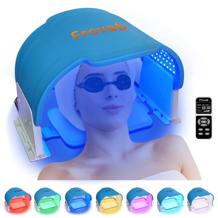 

Full Face LED Face Light Mask for Skin Therapy 7 Color Silicone LED Mask for Anti Aging Fade Dark Spots Skin Rejuvenation Tool