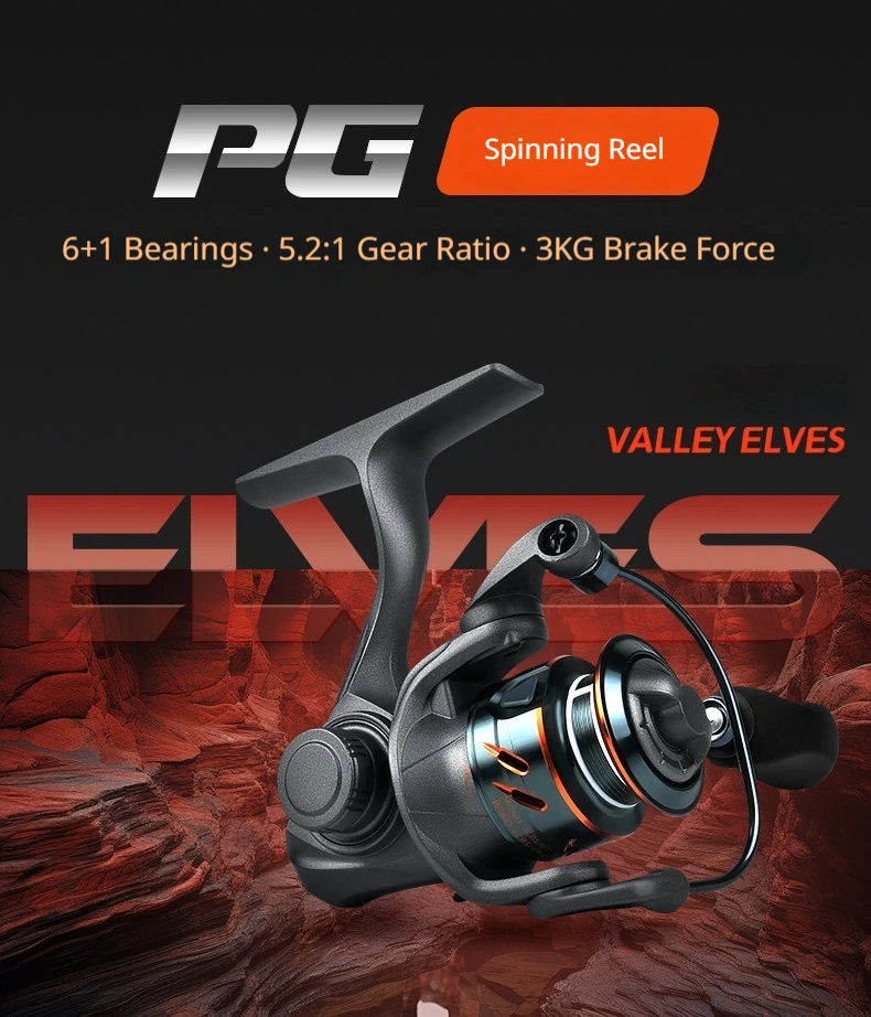 Cadence Mini-Spinnrolle, kleine Angelrolle mit schräger Spule aus Metall für Köderruten, Süßwasser-Angeln im Freien, für Angler – Detail 4