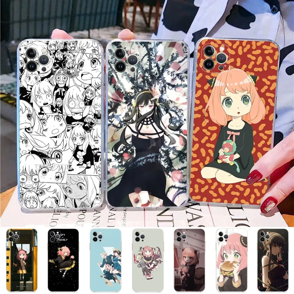 Amine Spy×Family Phone Case For iPhone 15 14 11 12 13 Mini Pro XS Max Cover 6 7 8 Plus X XR SE 2020 Funda Shell