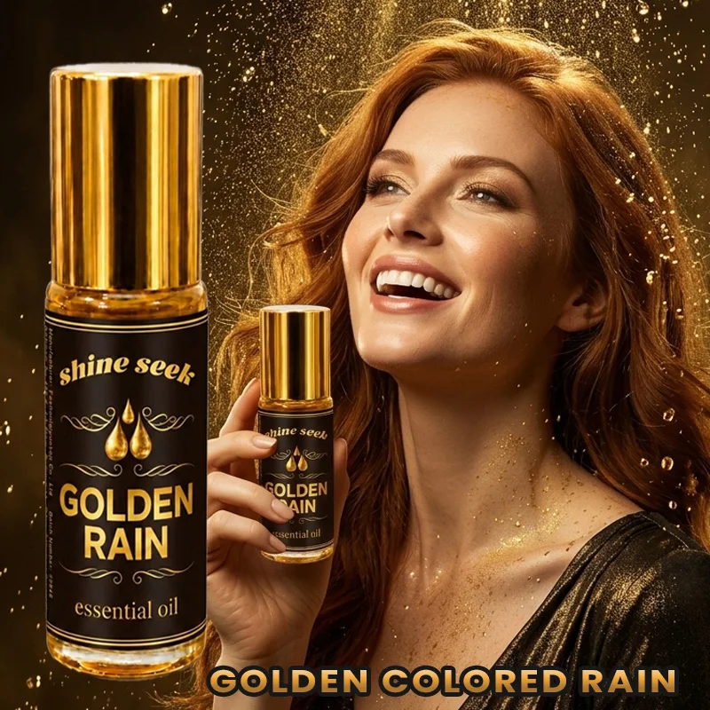 1Pc Golden Rain Fragrance Essential Oil, 12ml Luxurious Dubai Scent, Perfect for Home Decor, Compatible with Diffusers, Humidifiers, and Candle Making, Car Air Freshener, Long-Lasting Fragrance, Ideal for Gifts, Premium Scent, Perfect Gift for Father's Day and Halloween, a Top Choice Gift for Family, Friends, and Classmates!