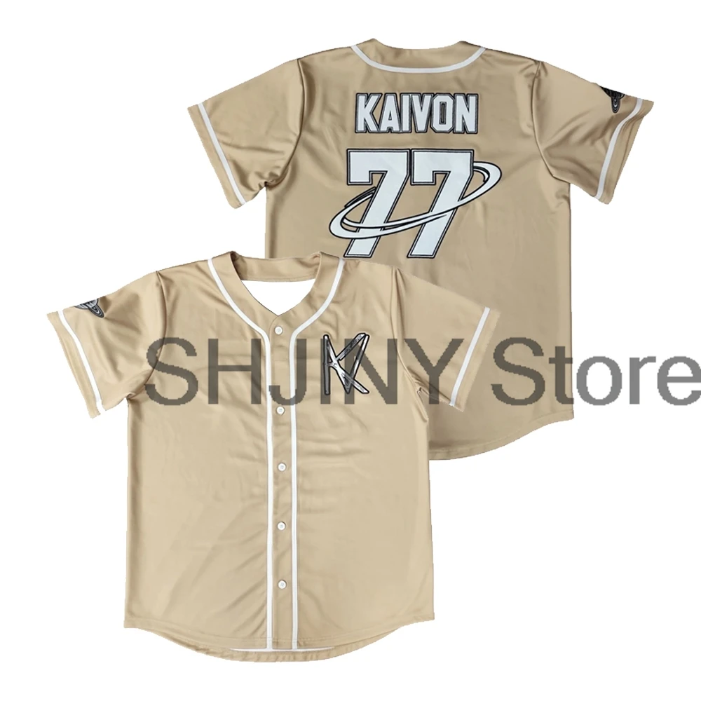 

Kaivon Summer 2023 Sand Jersey Baseball Jacket Shirts Short Sleeve Tee Women Men Streetwear Tops Fashion Clothes