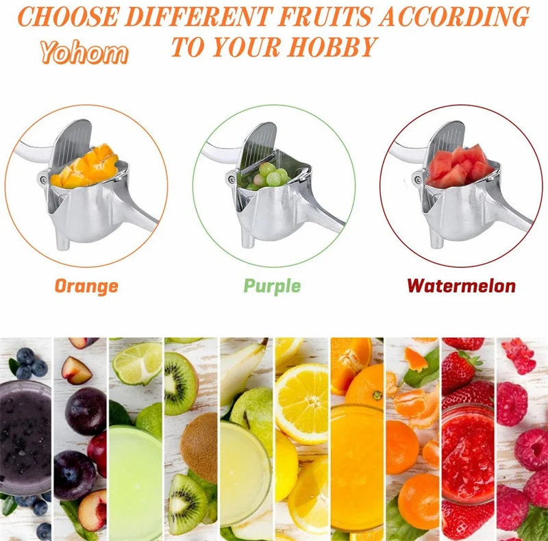 Manual Aluminum Alloy Hand Pressure Juicer Squeezer Pomegranate Orange Lemon Sugar Cane Fresh Juice Fruit Press Juicer Equipment