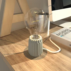 Creative Nordic wind stripe cement lampshade silicone mold DIY homemade concrete table lamp holder mold