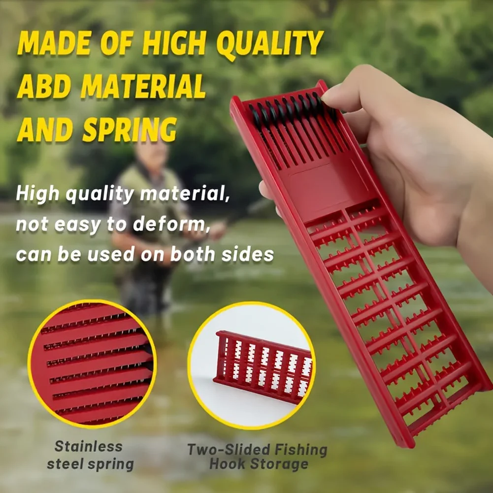 

High-Strength Plastic Spring Line Holder for Fishing Leaders - Compact Organizer Compatible with 11 inch 27 cm Fishing Rods