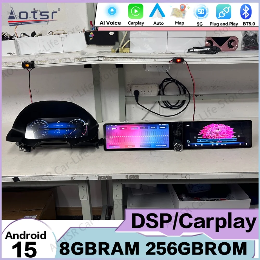 Dual Screen For Mercedes-Benz GLC 200 260 300 2015~2021 Android Radio Multimedia GPS Navigation Video Stereo Receiver Head Unit